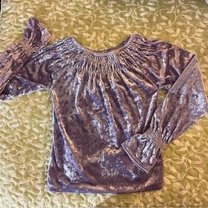 KRU girls 16 XL purple bell sleeve blouse